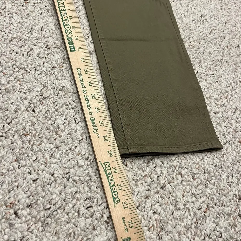 NEW J Crew Flex Straight Fit Garment Dye 5 Pocket Jean 32x30 Mens Green Preppy